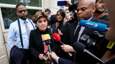 Women's rights attorney Gloria Allred, second from left, outside Brooklyn Federal court ahead of the opening statements in R&B star R Kelly's long-anticipated federal trial in New York. Pic: AP Photo/Mary Altaffer    